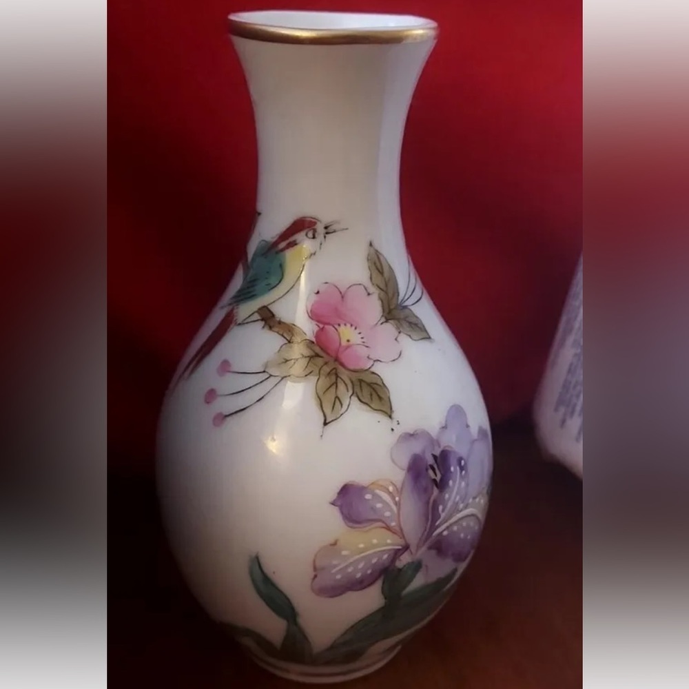 Vintage  Asian China Chinese Mini Porcelain Painted Lotus - Picture 4 of 14